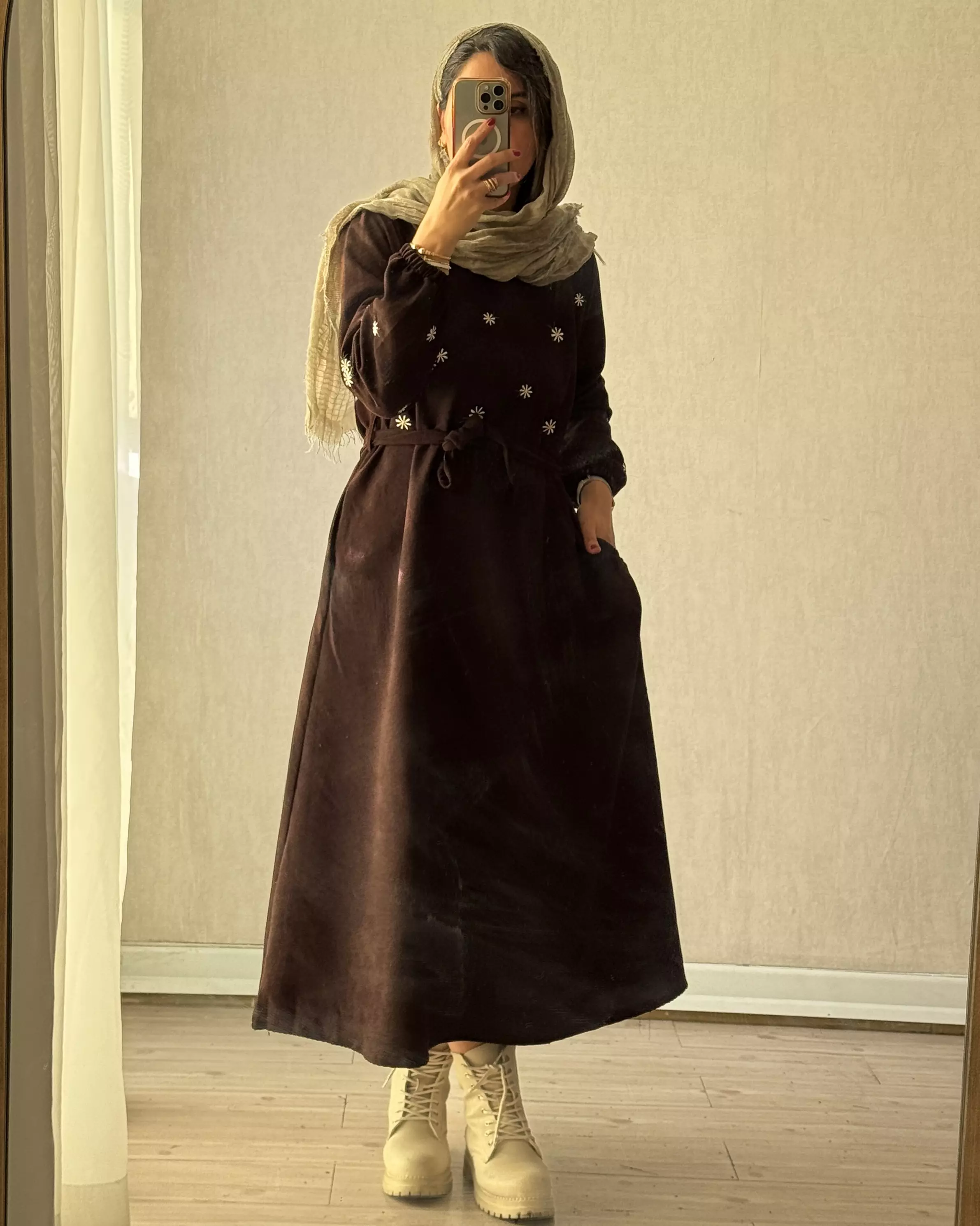 کفتان مخمل کبریتی بابونه
