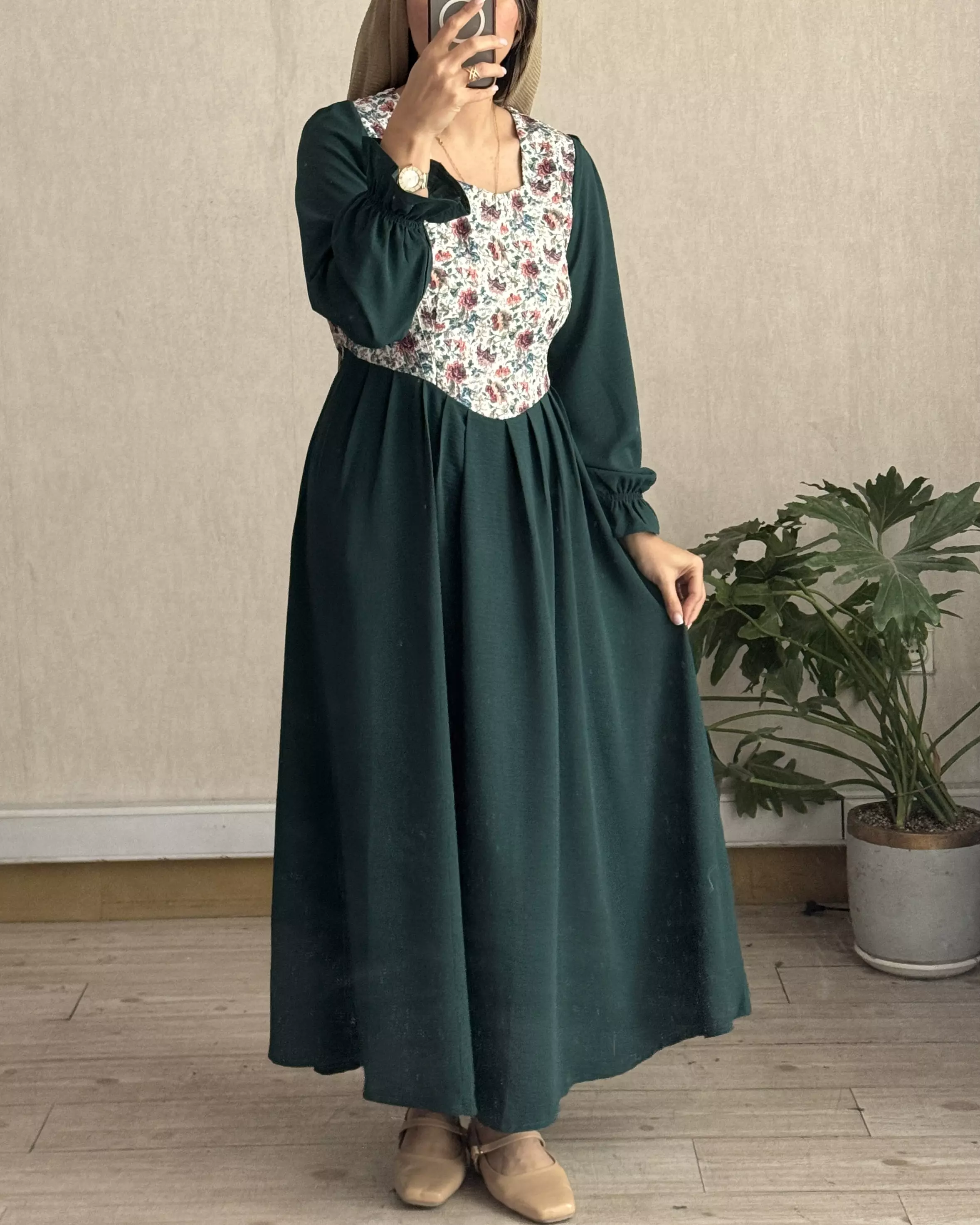 پیراهن مانتویی سوزندوزی سرمه