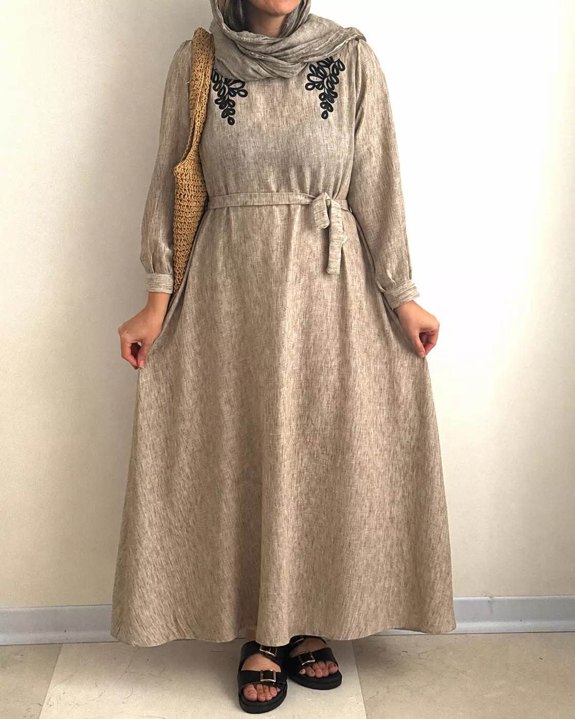 پیراهن کلوش شقایق لینن زارا