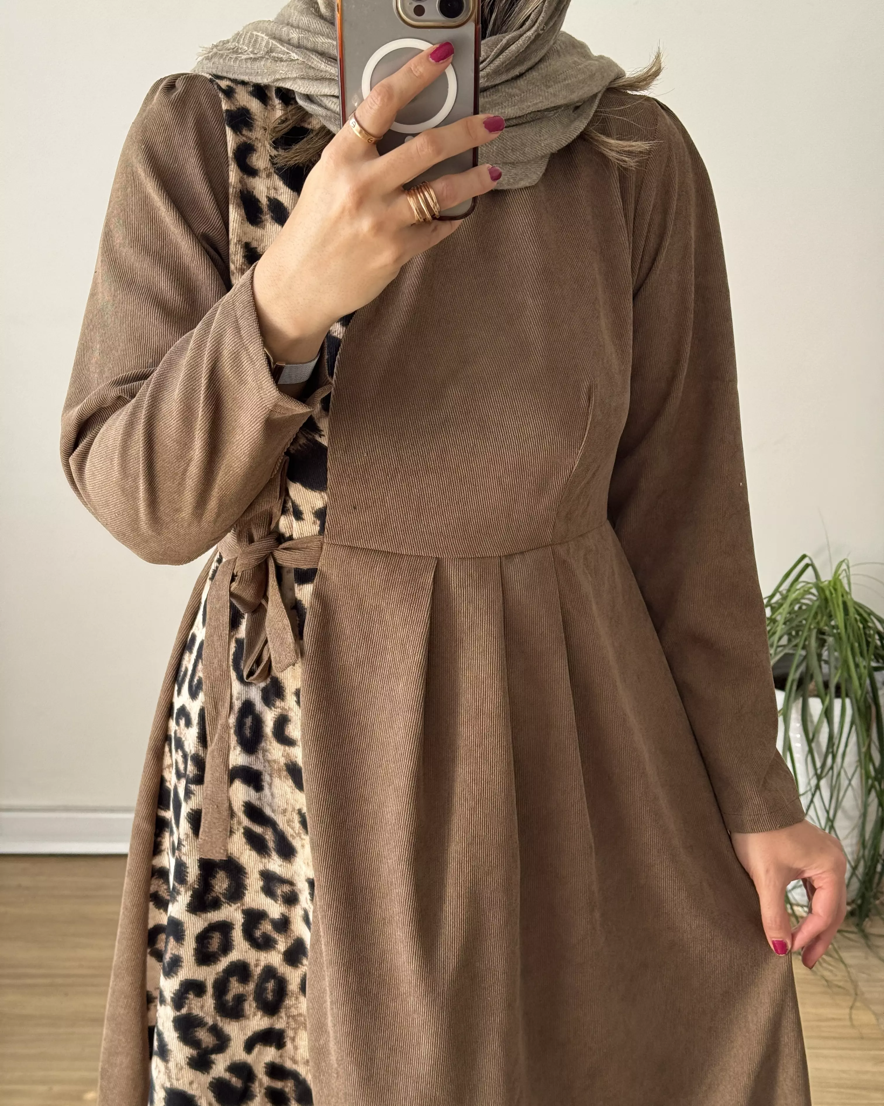 پیراهن پاییزه پلنگی