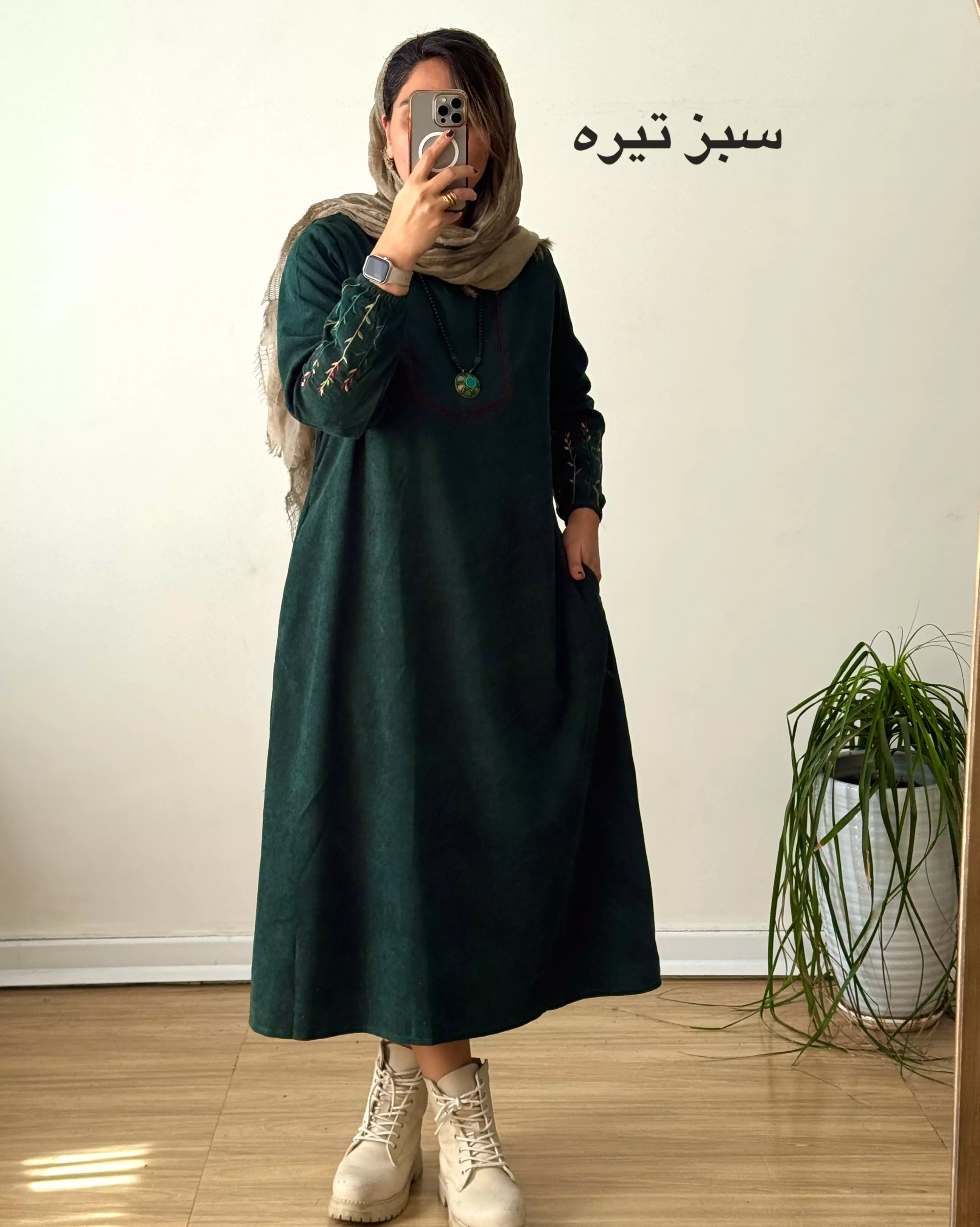 پیراهن مانتویی گندم 1