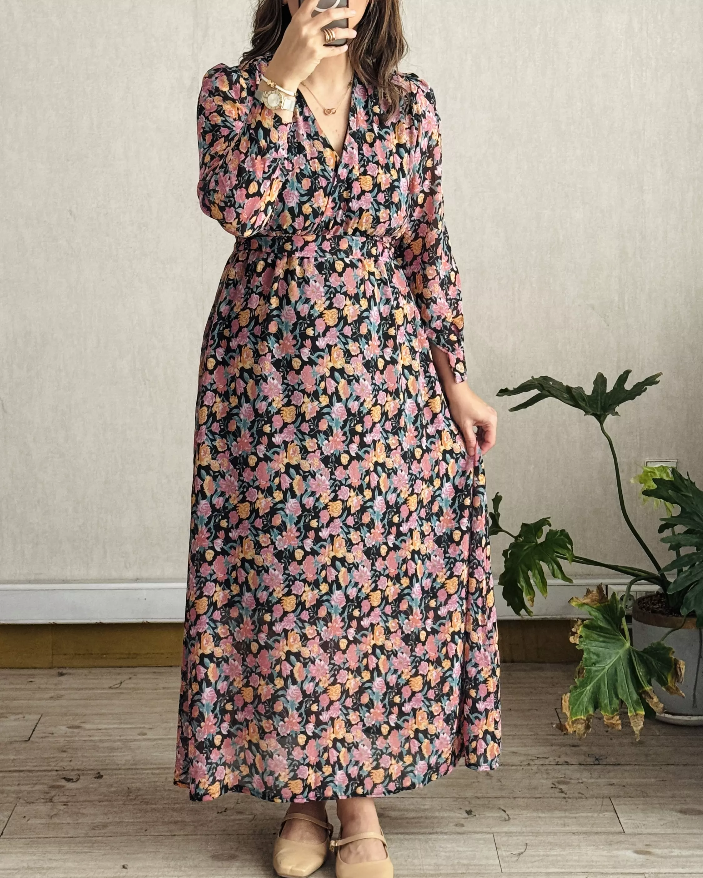 پیراهن حریر گلشید 4