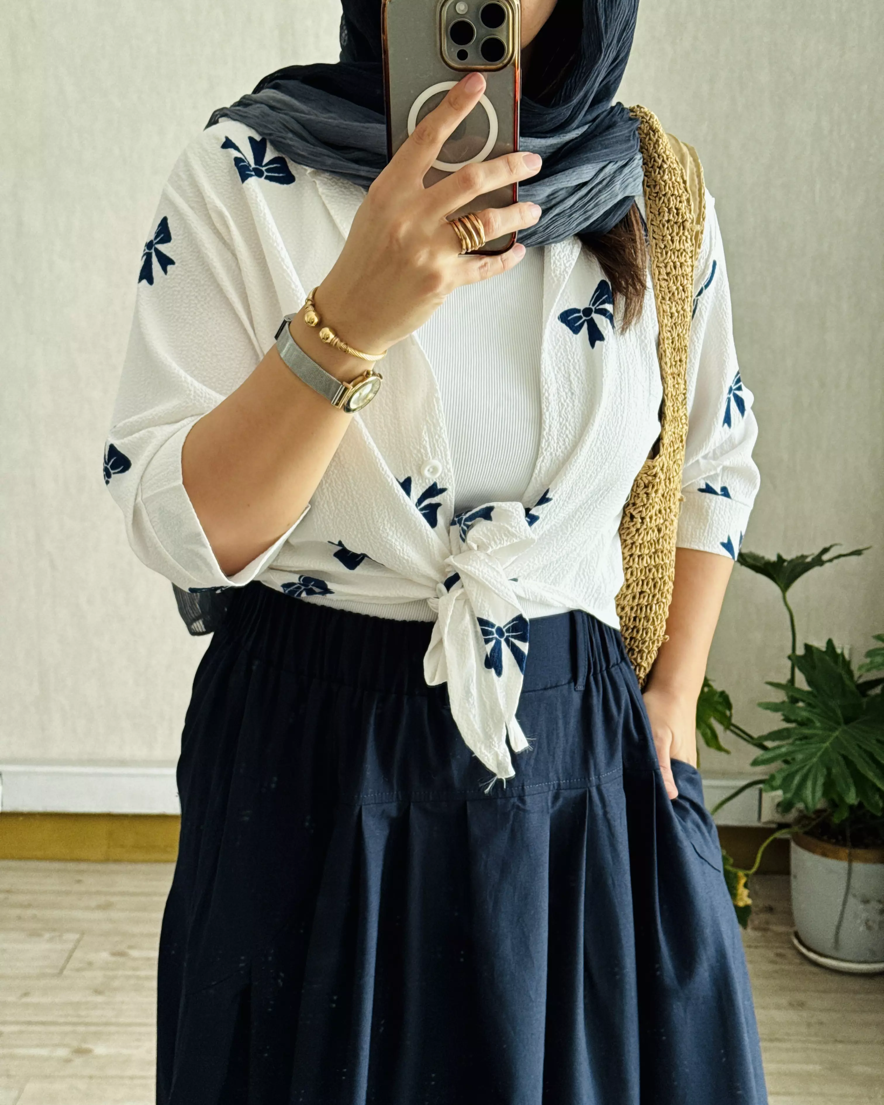 شومیز جلوگره پاپیون 1