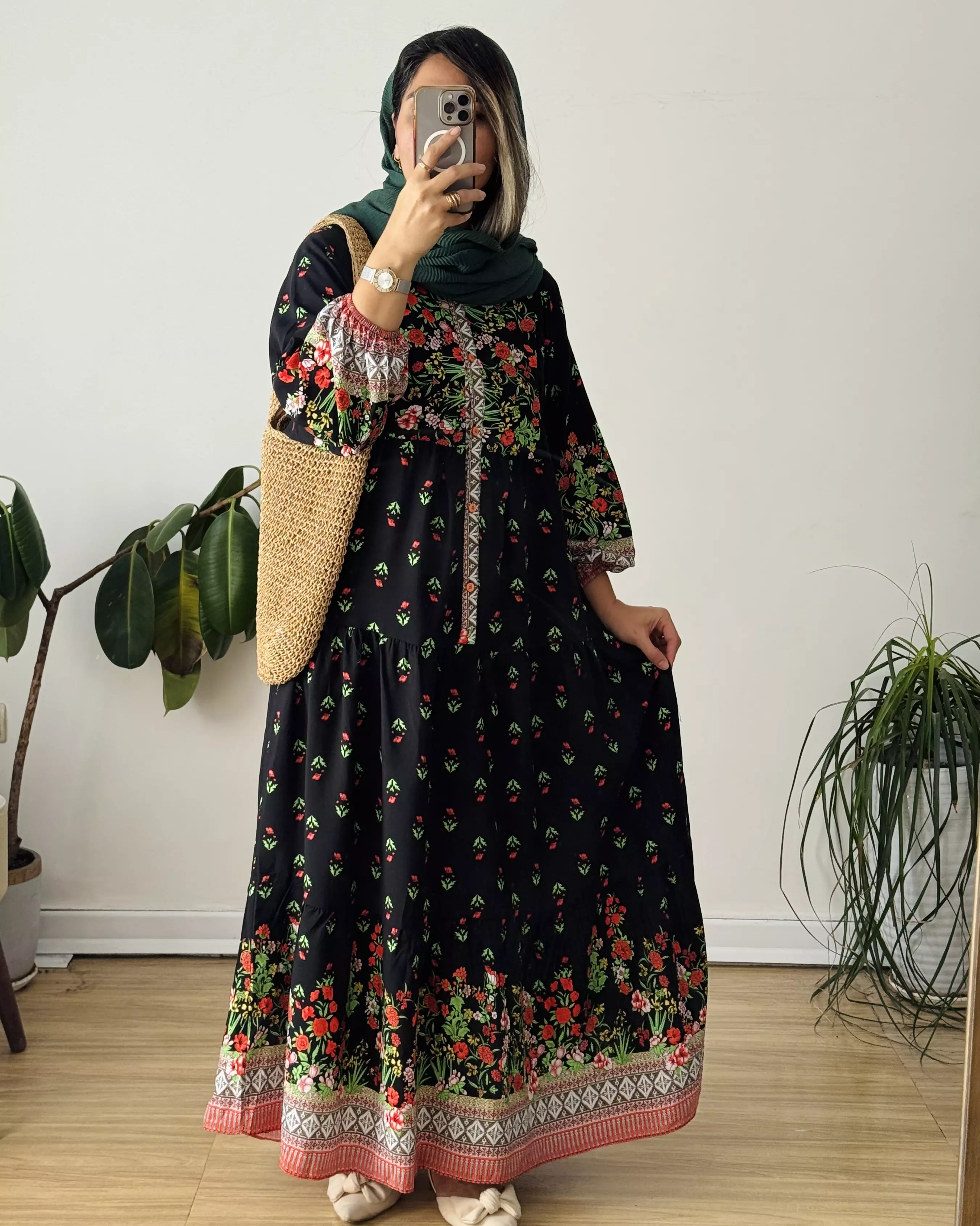پیراهن ساحلی نخی ساغر