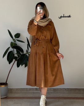 ‌پیراهن مانتویی پاییزه سوین