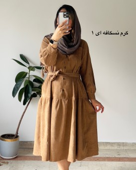 ‌پیراهن مانتویی پاییزه سوین