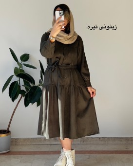 ‌پیراهن مانتویی پاییزه سوین