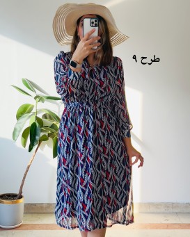 پیراهنن حریر سرمه 9