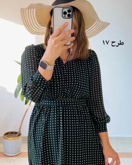 پیراهنن حریر سرمه 9