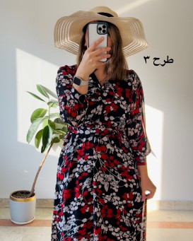 پیراهنن حریر سرمه 9