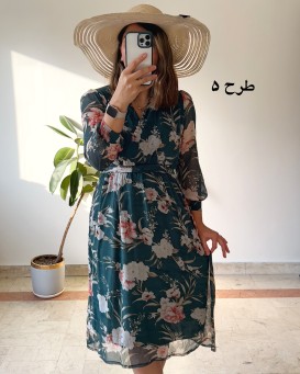 پیراهنن حریر سرمه 9