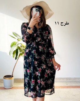 پیراهنن حریر سرمه 9