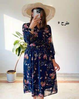 پیراهنن حریر سرمه 9