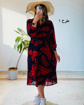 پیراهنن حریر سرمه 9