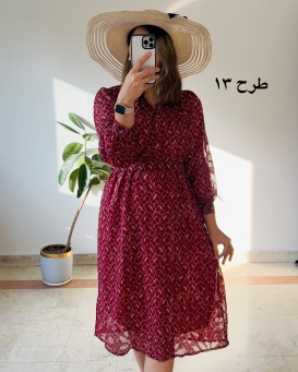 پیراهنن حریر سرمه 9