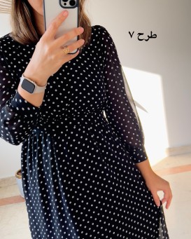 پیراهنن حریر سرمه 9