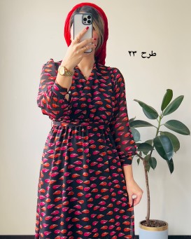 پیراهنن حریر سرمه 9