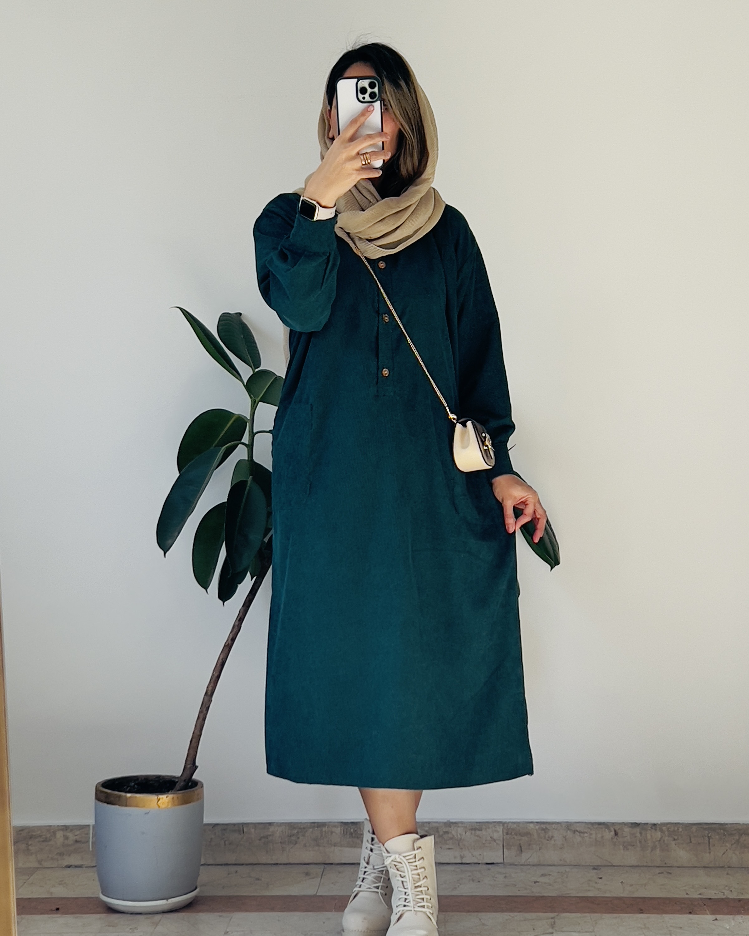 پیراهن مانتویی پاییزه آیه
