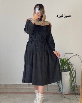 ‌پیراهن مانتویی پاییزه سوین