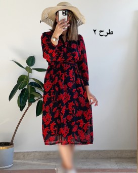 پیراهن حریر سرمه 10
