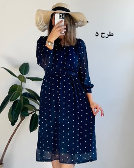 پیراهن حریر سرمه 10