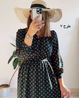پیراهن حریر سرمه 10
