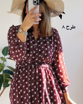 پیراهن حریر سرمه 10