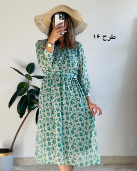 پیراهن حریر سرمه 10