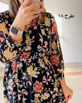 پیراهن حریر سرمه 10