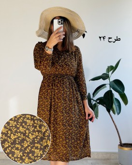 پیراهن حریر سرمه 10