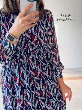 پیراهن حریر سرمه 10