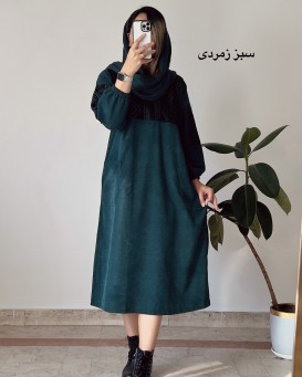 مانتو مخمل کبریتی ترنم 8