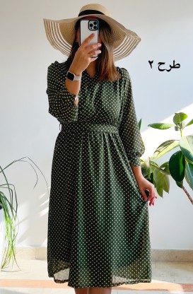 پیراهن حریر سرمه سری 12