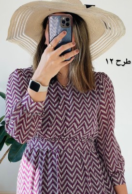 پیراهن حریر سرمه سری 12
