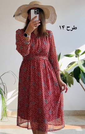 پیراهن حریر سرمه سری 12