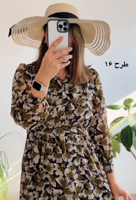 پیراهن حریر سرمه سری 12