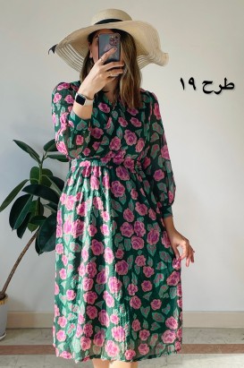 پیراهن حریر سرمه سری 12