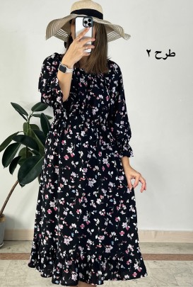 پیراهن کرپ حریر نهال سری 2
