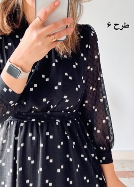 پیراهن حریر سرمه سری 13