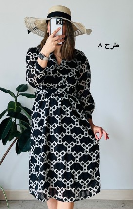 پیراهن حریر سرمه سری 13