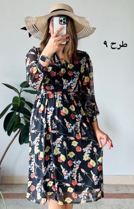 پیراهن حریر سرمه سری 13