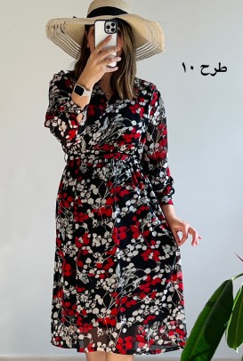 پیراهن حریر سرمه سری 13