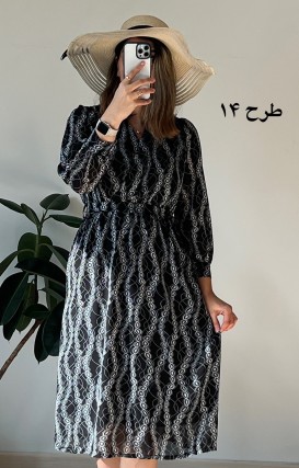 پیراهن حریر سرمه سری 13
