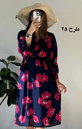 پیراهن حریر سرمه سری 13