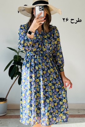 پیراهن حریر سرمه سری 13