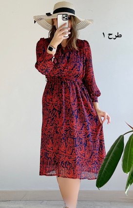 پیراهن حریر سرمه سری 13