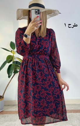 پیراهن حریر سرمه سری 14