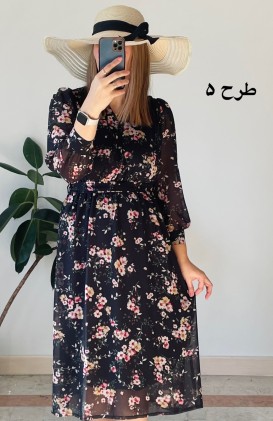 پیراهن حریر سرمه سری 14