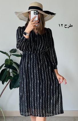 پیراهن حریر سرمه سری 14