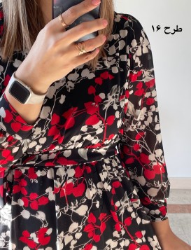 پیراهن حریر سرمه سری 14